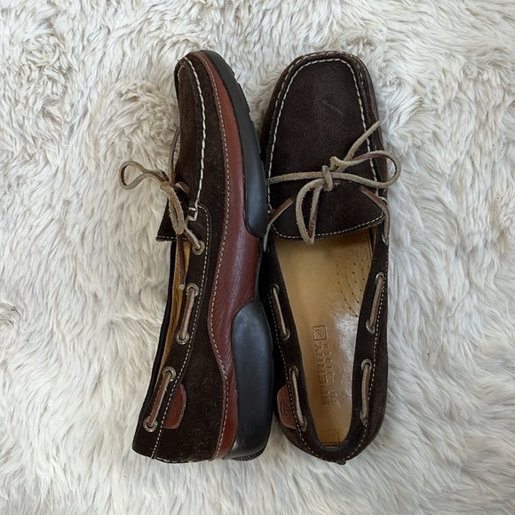 Sperry Top-Sider Women's Suede/Leather Boat Shoe 9710120 F-6 CH08~Brown~Sz 8.5 - Picture 6 of 9